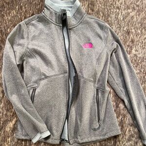 The North Face Women's Gray and Pink Ski Jacket